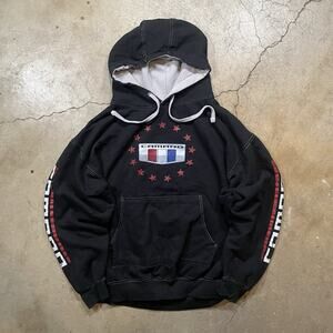 JH Design Men's Chevy Camaro USA Flag 2-Sided Pullover Hoodie XL